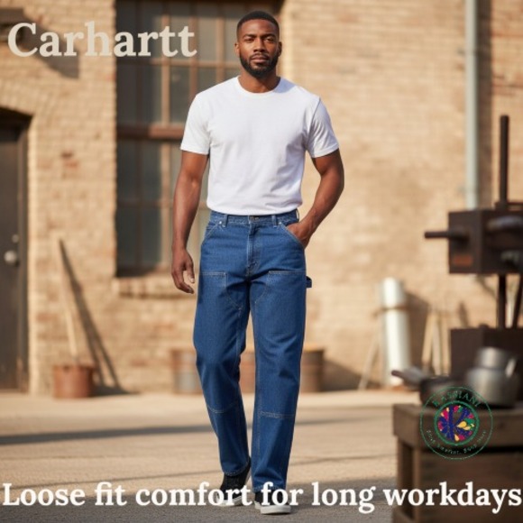 Carhartt Loose Original Fit‎ Double‑Front Logger Dungaree 40x32 Work Jeans